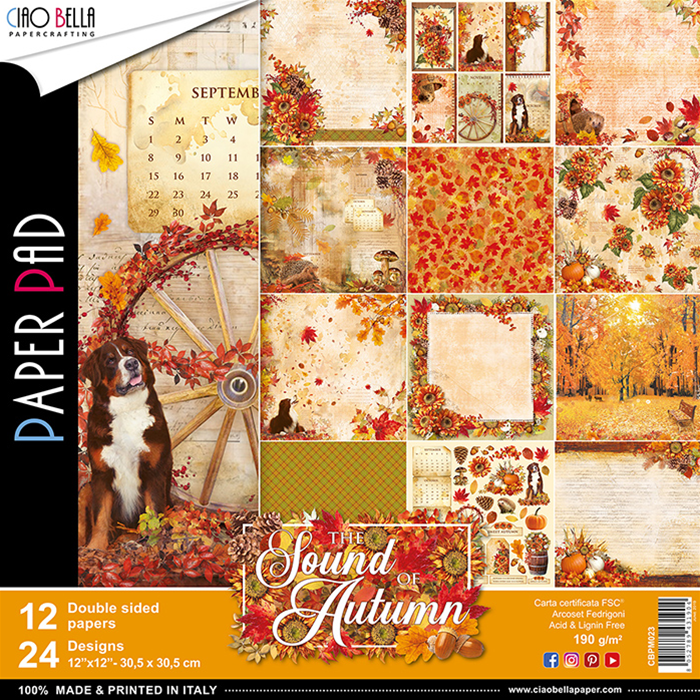 image_a504a88f-e9a7-47b6-b830-d897086d9fa7 Ciao Bella THE SOUND OF AUTUMN Paper Pad 12 Sheets - Image 1
