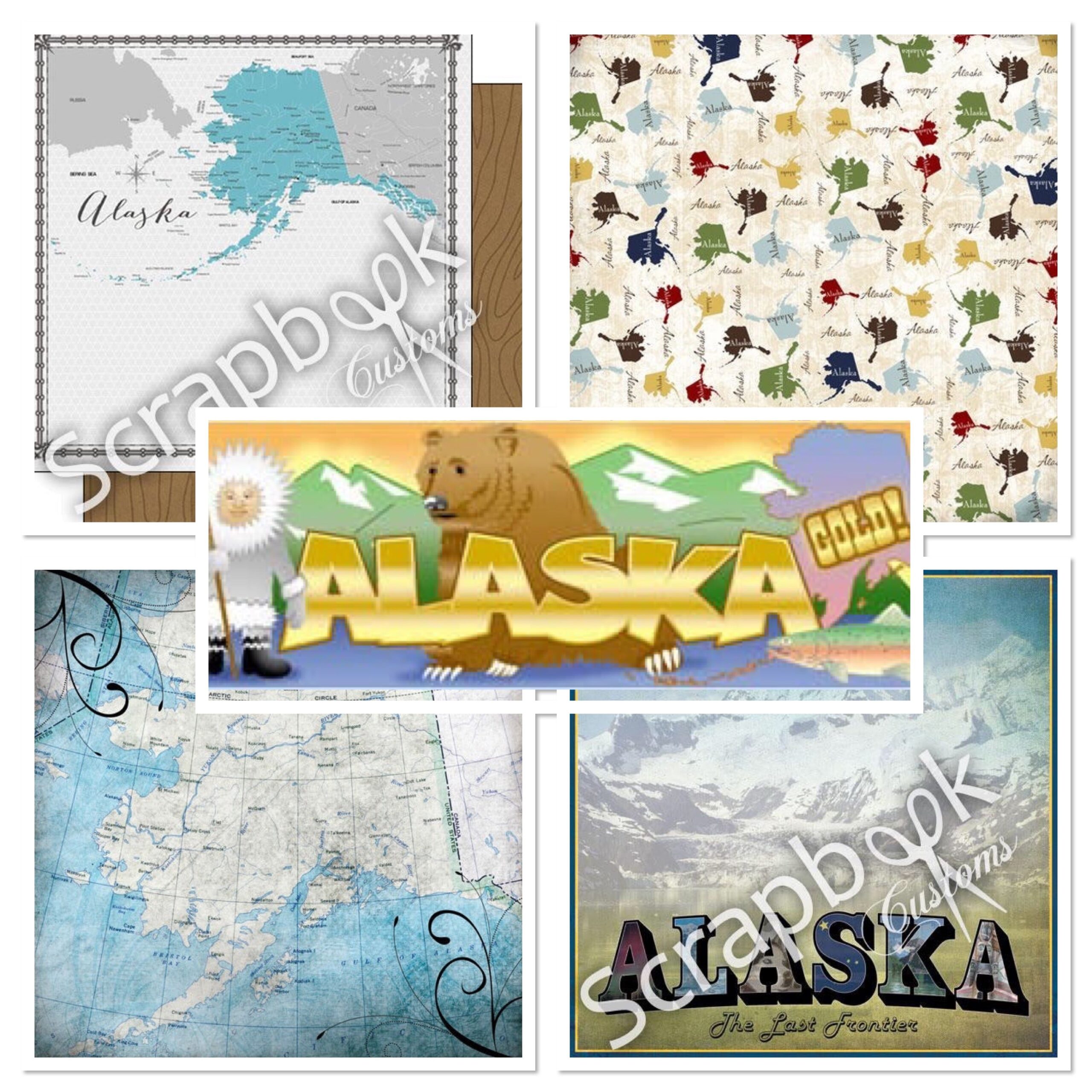 image_a811f0e8-8096-4252-9dac-a0ca005ecb27 ALASKA MEMORIES KIT B 12X12 Scrapbook Paper DieCut 5pc - Image 1