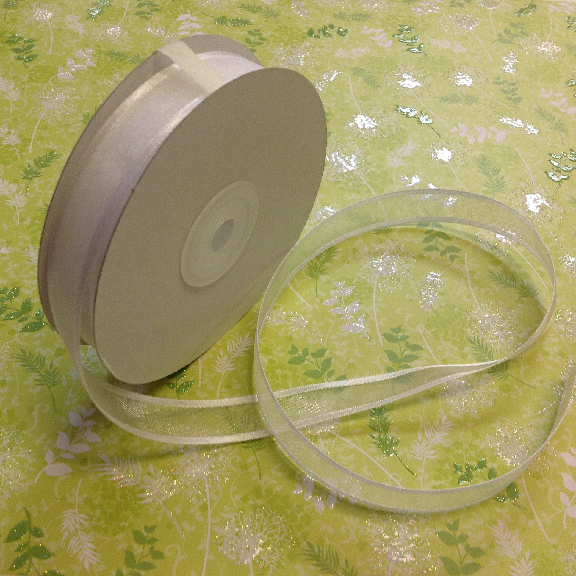 image_b8f006ac-52ac-4b36-817c-4ff7c543b8ad May Arts 5/8" Sheer Organza Satin Edge Ribbon 1yrds - Image 1