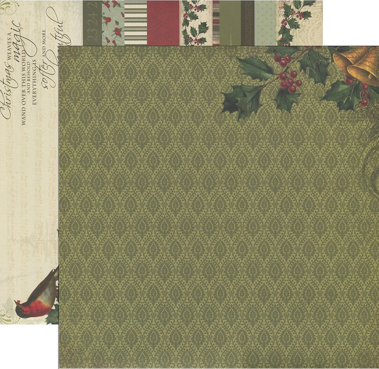 image_bab87370-eaa8-4bc5-b30a-37c381ec0096 Kaisercraft St. Nicholas SANTA CLAUS 12"X12" Scrapbook Paper - Image 1