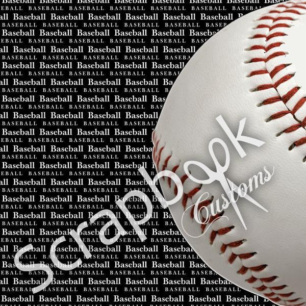 image_bdea5a56-12a5-4ed8-a180-51e2560bcfa5 BASEBALL GO BIG LEFT 12X12 Scrapbook Paper Sports Sheet - Image 1
