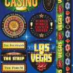Reminisce Signature Series LAS VEGAS Diecut Stickers 16pc