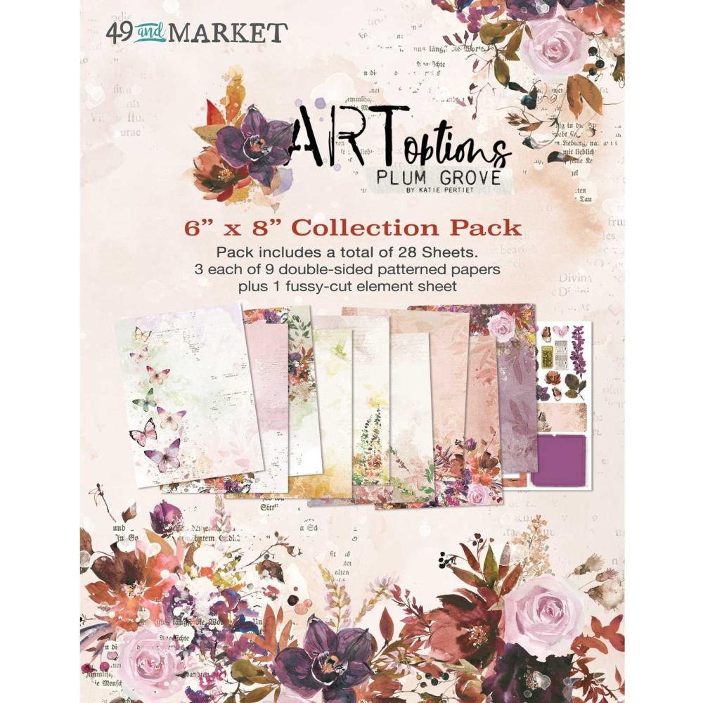 image_c7a8ce09-1145-4fb4-beea-269caf45a578 49 and Market ARTOPTIONS PLUM GROVE 6"X8” Collection Paper Pack - Image 1