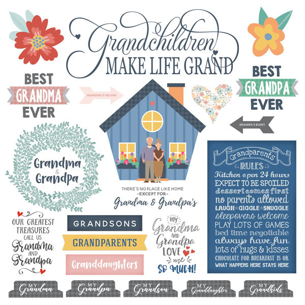 image_c971940a-b217-4bfa-b731-cce0b7220c07 FAMILY GRANDPARENTS 12"X12" STICKER Scrapbook Customs - Image 1