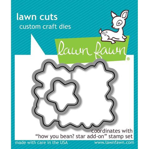 image_cc89cf05-1ce3-4164-9731-e50a1869cc41 Lawn Fawn Cuts How You Bean STAR ADD-ON Metal Craft Die 2pc - Image 1