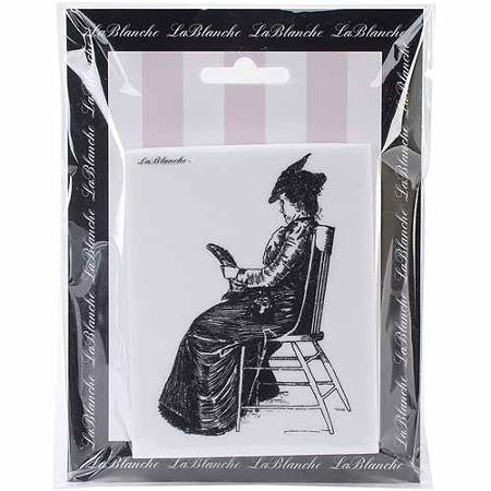 image_cd89434e-0194-4b96-a070-a93b46b479c8 LaBlanche READING THE PAPER Mounted Stamp - Image 1