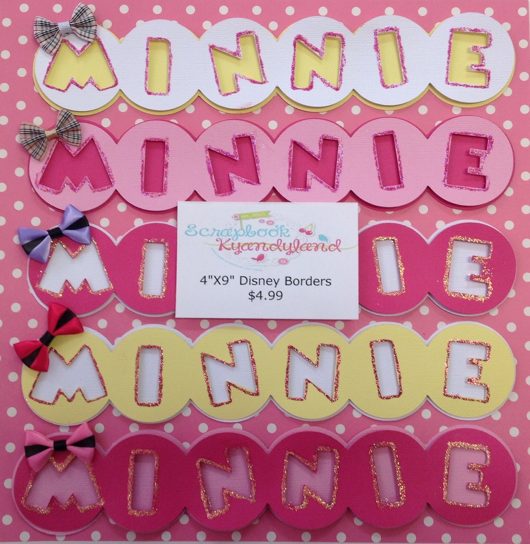 image_ce968767-2d31-4237-8241-461c21957453 Disney 3D MINNIE BORDERS 2 Scrapbook Title Scrapbooksrus - Image 1