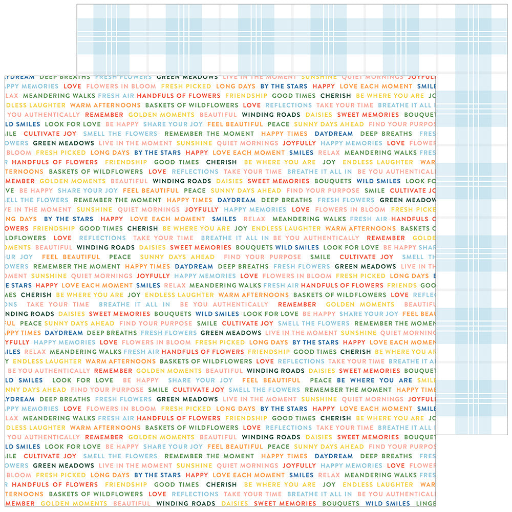 image_d8c76207-851f-427f-a047-c70ccaca9ec1 Pinkfresh Studio Spring Vibes TAKE YOUR TIME 12x12 Scrapbook Paper - Image 1