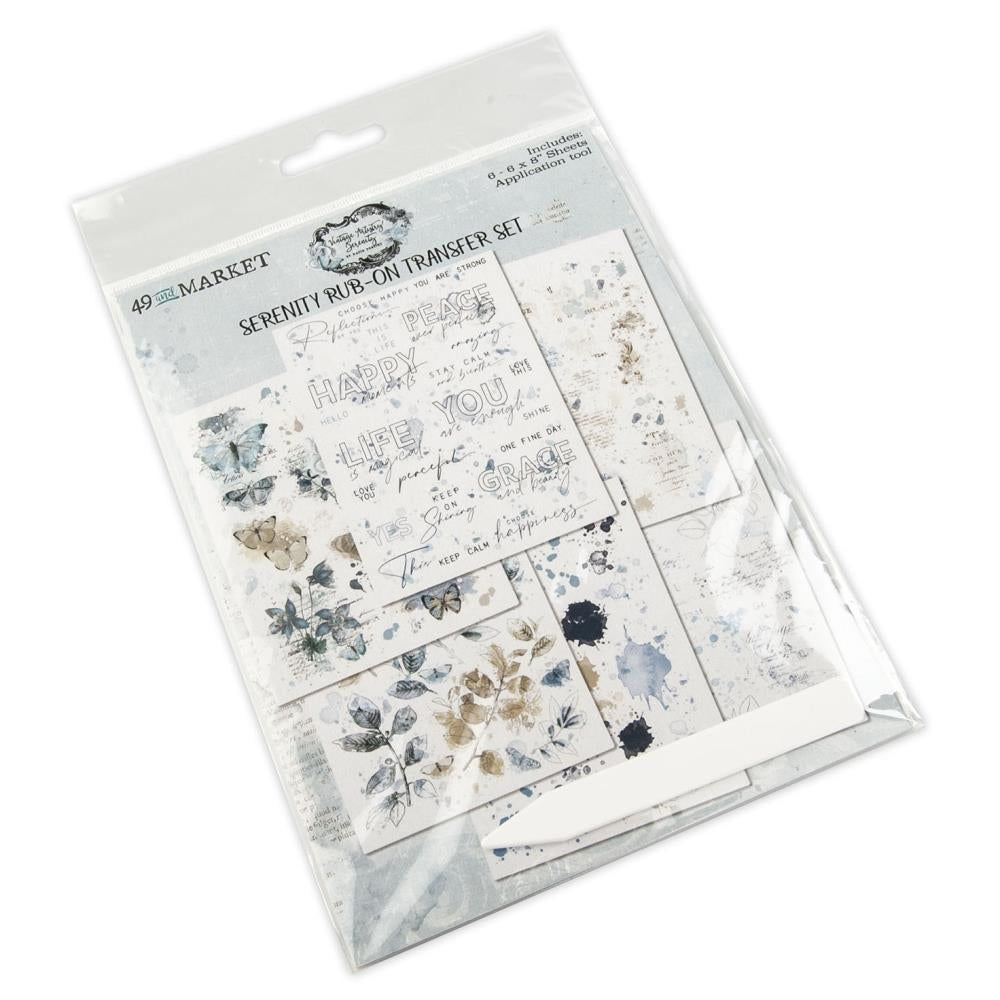 image_da247d00-23a7-4cce-97fe-616c62369b8e 49 and Market Vintage Artistry 6”X8” SERENITY RUB-ON Transfer Set - Image 1