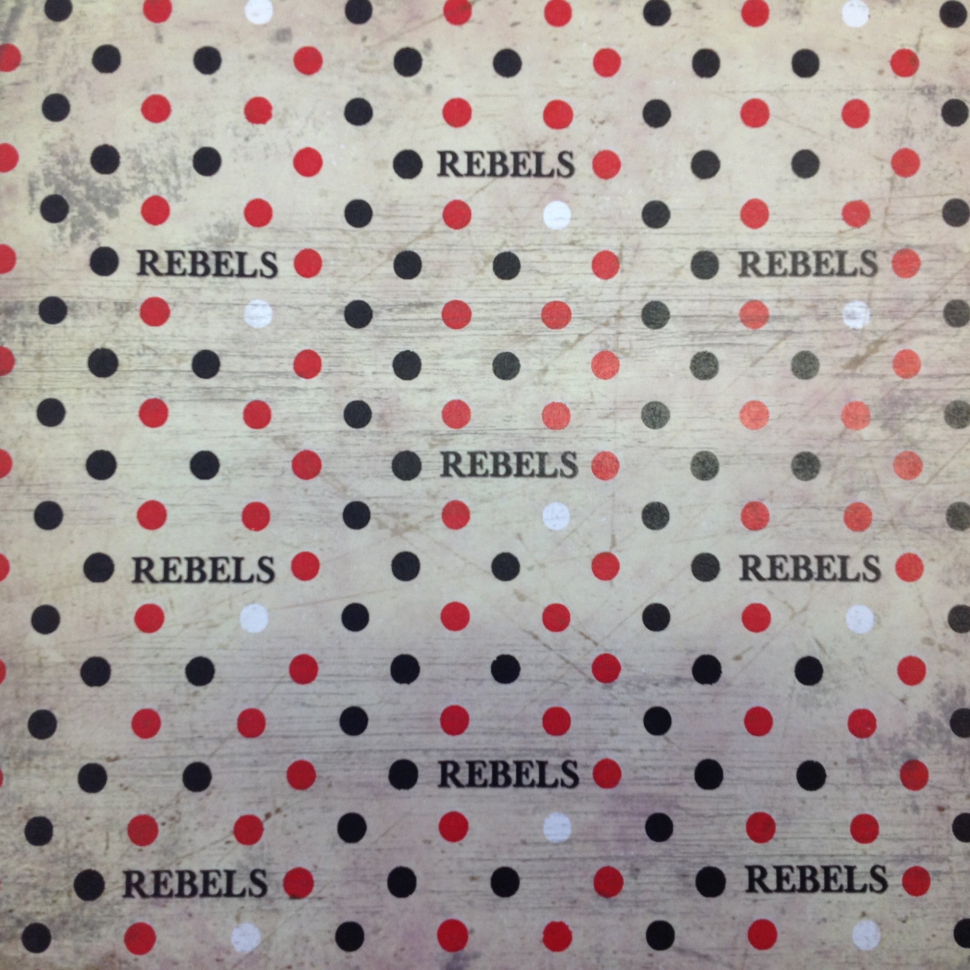 image_e1374f90-0cec-4558-9507-608e59e09328 Antique Grunge Dots REBELS 12"X12" Scrapbook Customs Paper - Image 1