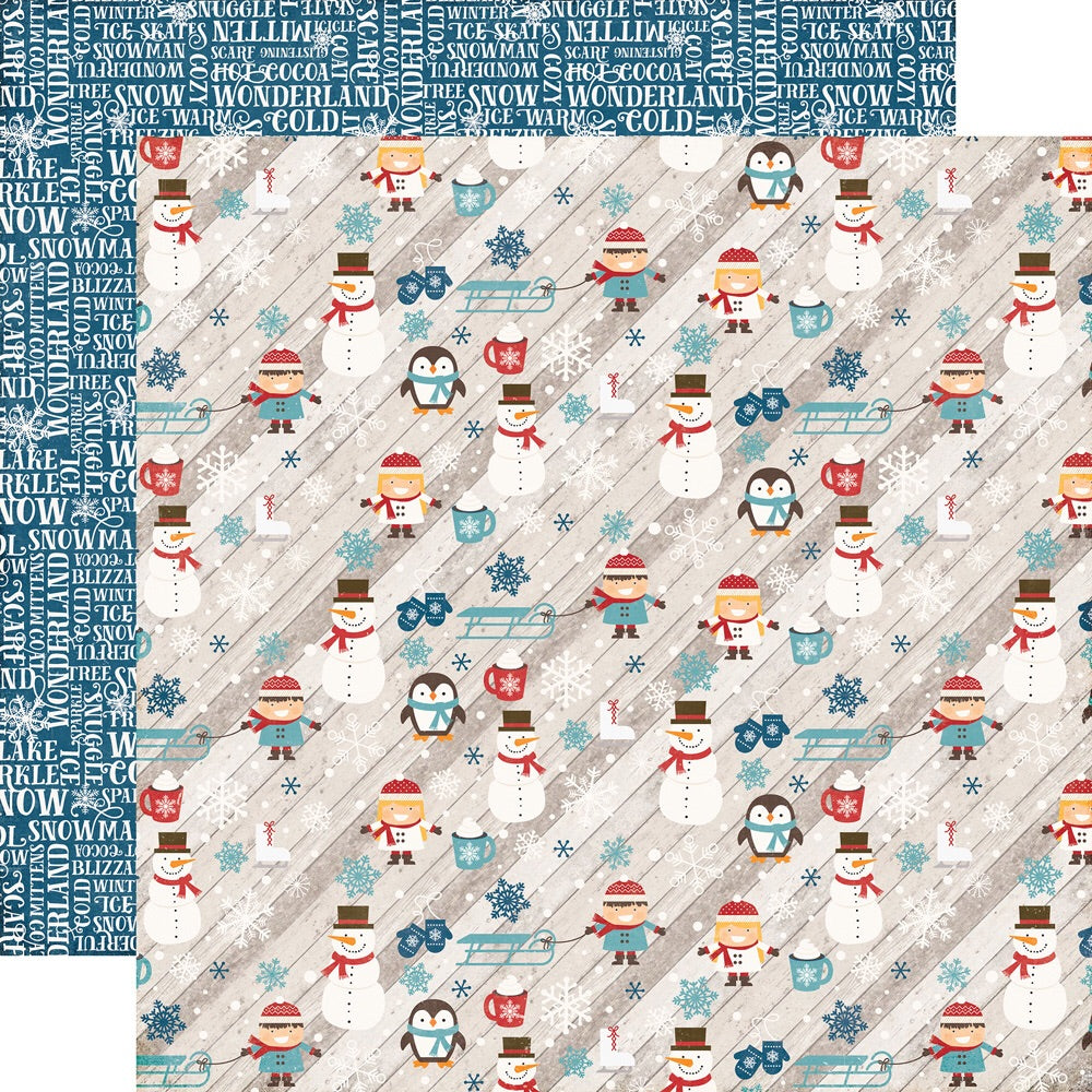 image_e2c730ed-65d8-4110-89b9-6a82d6549c64 Echo Park I Love Winter WINTER FUN 12”x12” Scrapbook Paper - Image 1