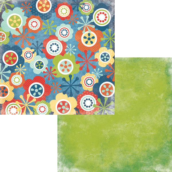 image_e4dc1b37-6738-4f7b-b03e-8581f4f1938f Child's Play Moxxie FLOWER POWER 12X12 Scrapbook Sheet - Image 1