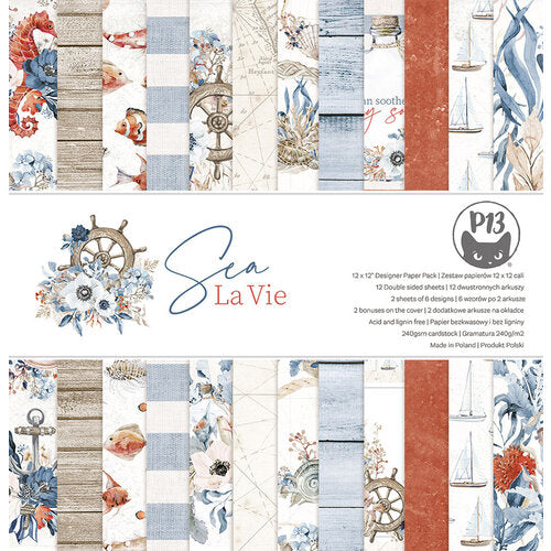 image_e902949c-77be-49c2-9c68-94fc67e0acf3 P13 SEA LA VIE 12"X12" PAPER PACK Scrapbook Pad - Image 1