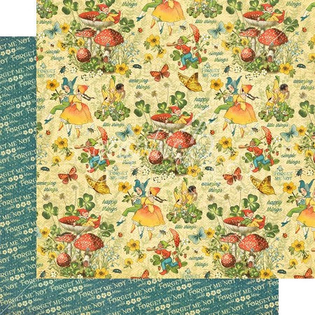 image_e93aeb59-65bb-4c19-b4e2-b7aa12a25167 Graphic 45 Little Things Collection FORGET ME NOT 12X12 Paper - Image 1