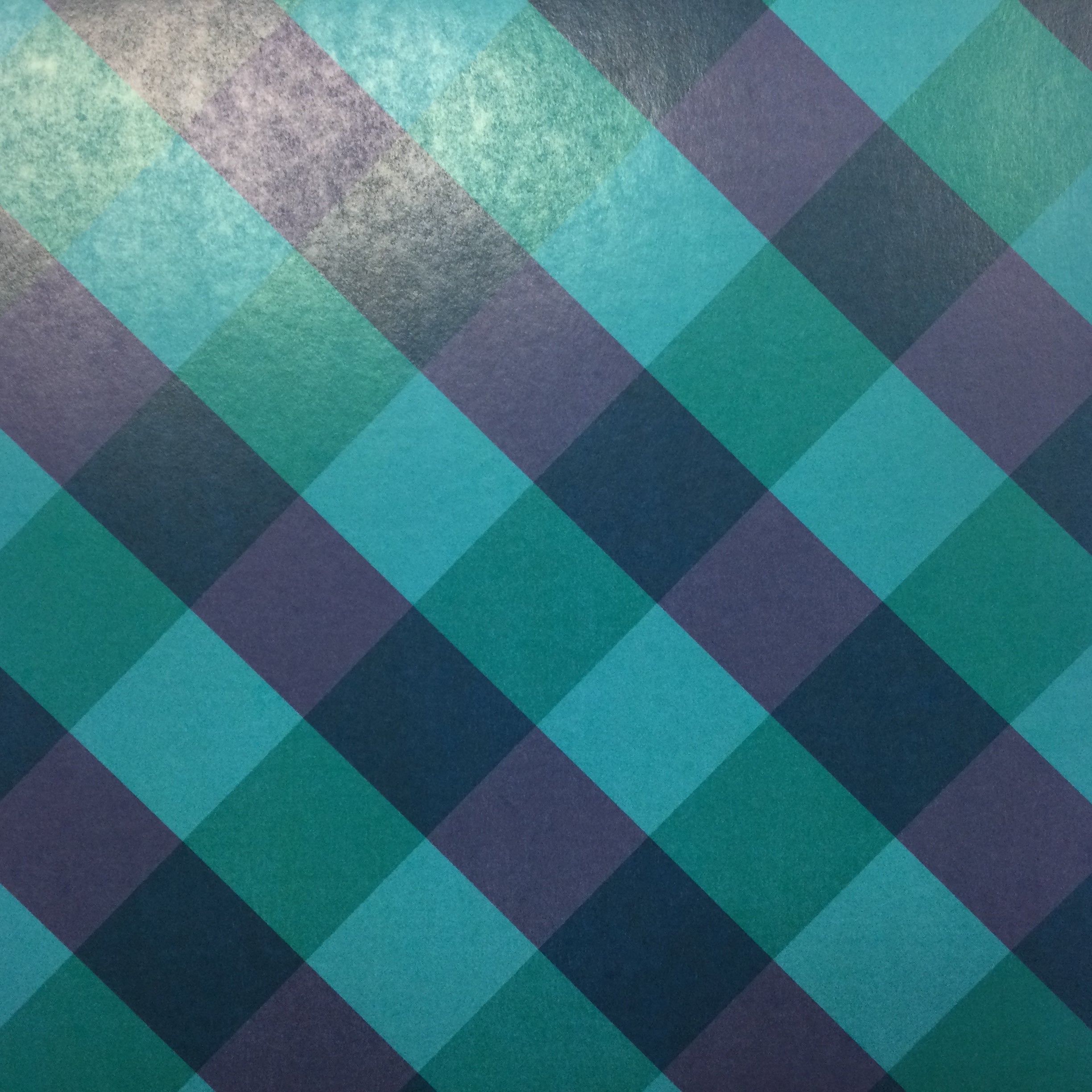 image_ea986e10-e799-4ae2-b049-06cb380ef021 BIG PLAID Purple Teal 12”X12” Scrapbook Paper - Image 1