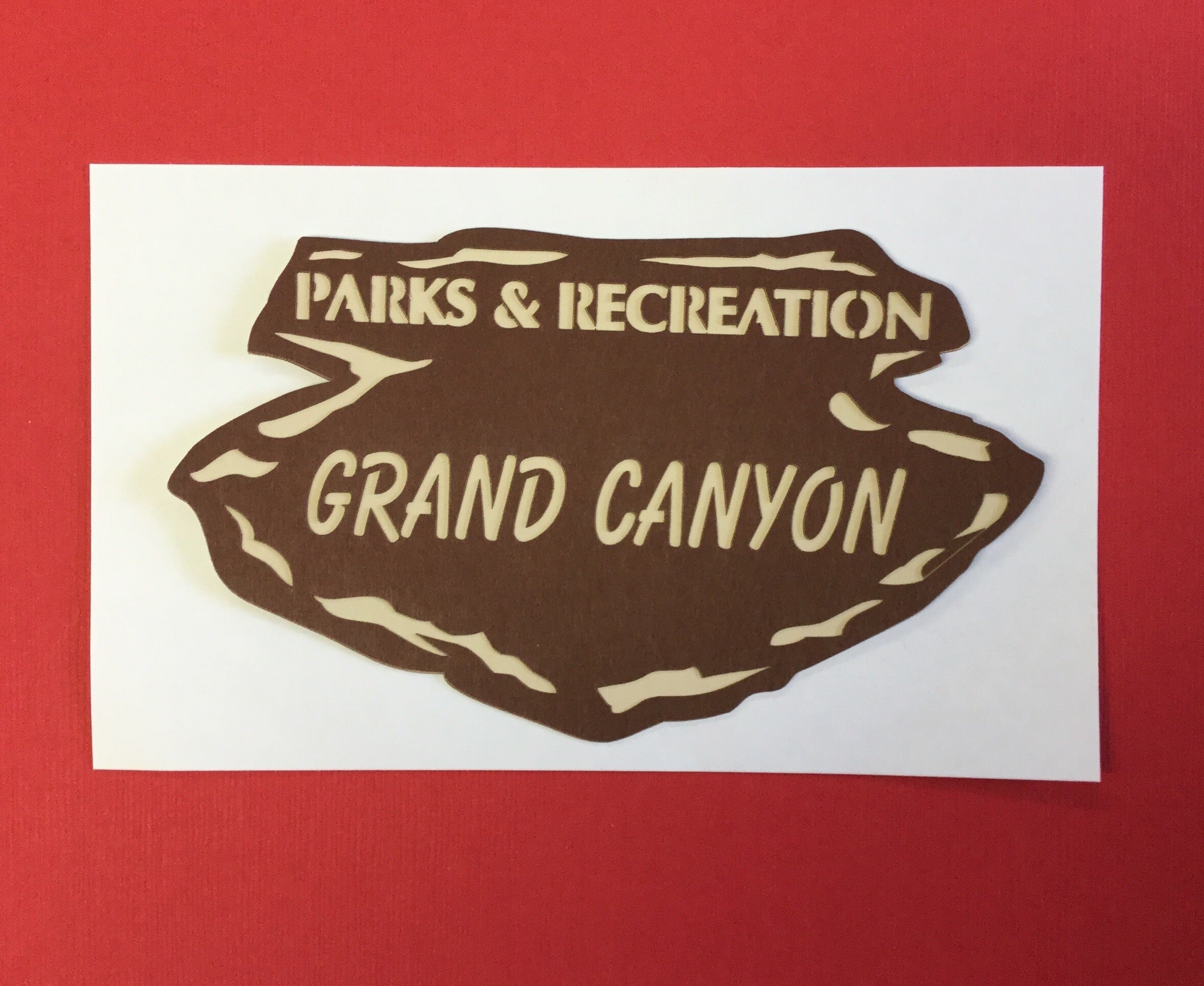 image_eb6ea1c3-c5d1-4b00-be7f-816d20d70daf National Parks GRAND CANYON Title Travel Laser Cuts 3"X 5" 1pc - Image 1