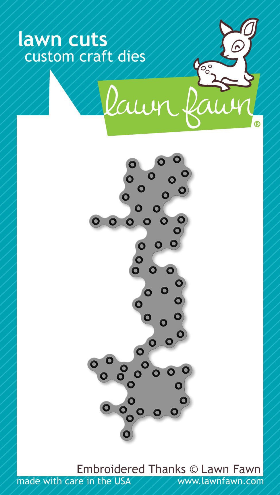 image_ebdb3ee6-d563-4a08-9190-cebcc91453a8 Lawn Fawn Cuts EMBROIDERED THANKS Custom Craft Die - Image 1