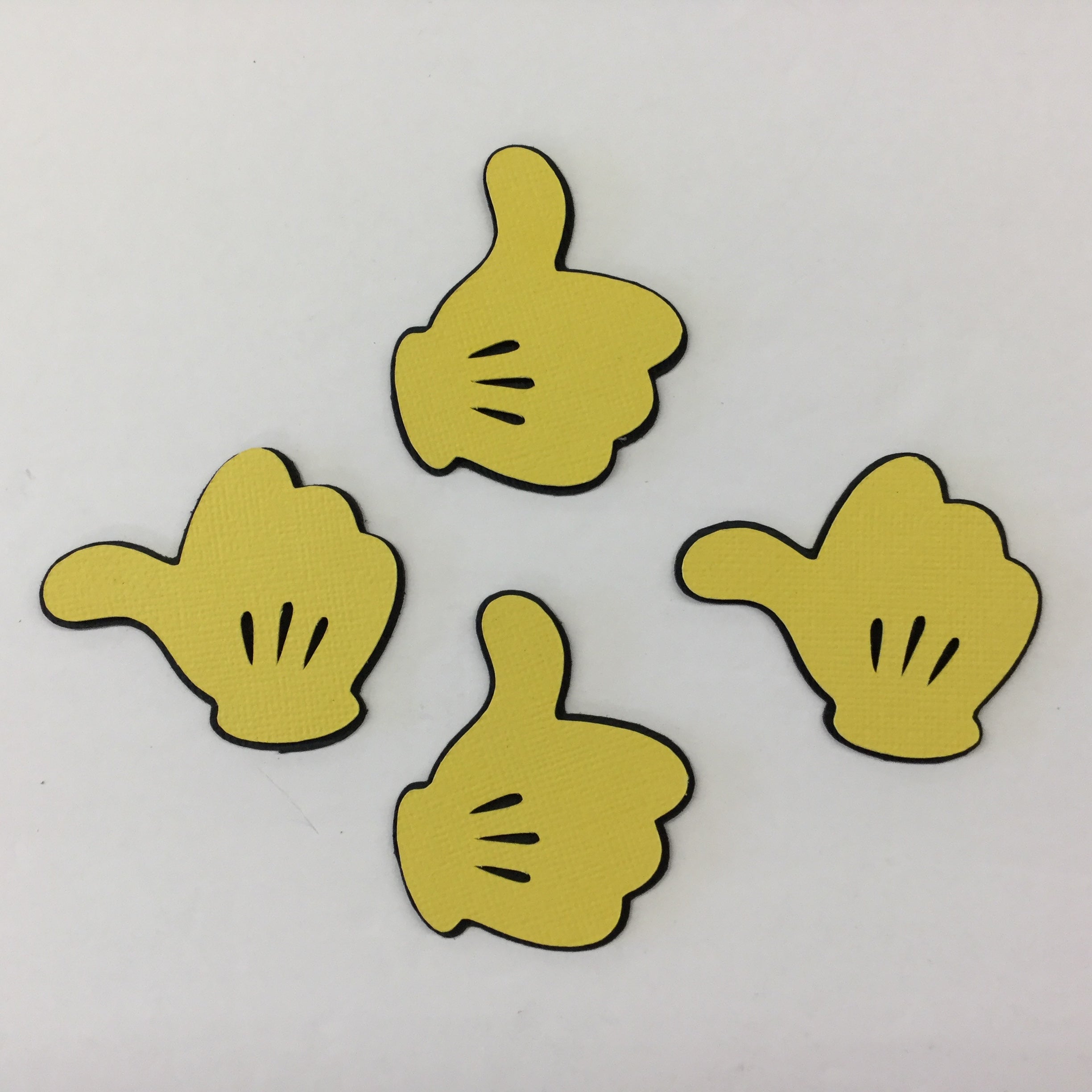 image_f04d6384-37b3-45e8-9aca-d074839e8671 Like Disney MICKEY HANDS Thumb DieCut Scrapbook Embellishment - Image 1