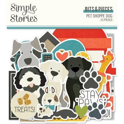 image_f7694e38-9a35-4e8c-b8d1-68f74103d346 Simple Stories Pet Shoppe Dog - BITS & Pieces Cardstock Die-Cut 53pc - Image 1