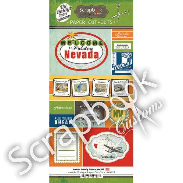 image_f8a4728b-510a-4cd4-b65b-f8e2d46407d0 NEVADA VINTAGE Scrapbook Customs Paper CutOuts 11pc LV - Image 1