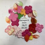 Hydrangeas & Leaves 26pc Pinks and Greens