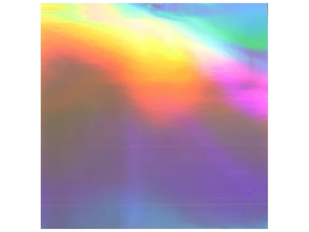 018F58AB-9CEE-4005-82E6-AD6F9706B62F.jpg Bazzill FOIL Cardstock 12"X12" AC RAINBOW 1 Sheet - Image 1