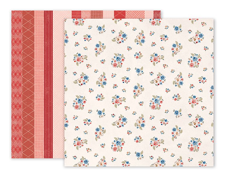 01ED9A79-510B-4296-85E2-55B9B7052053.jpeg Pink Paislee SWEET FREEDOM 05 12"X12" Scrapbook Paper - Image 1