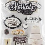 Paper House 3D EAT DRINK BE MARRIED Stickers 12pc