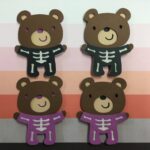 Teddy Bear SKELETON Die Cut Embellishment