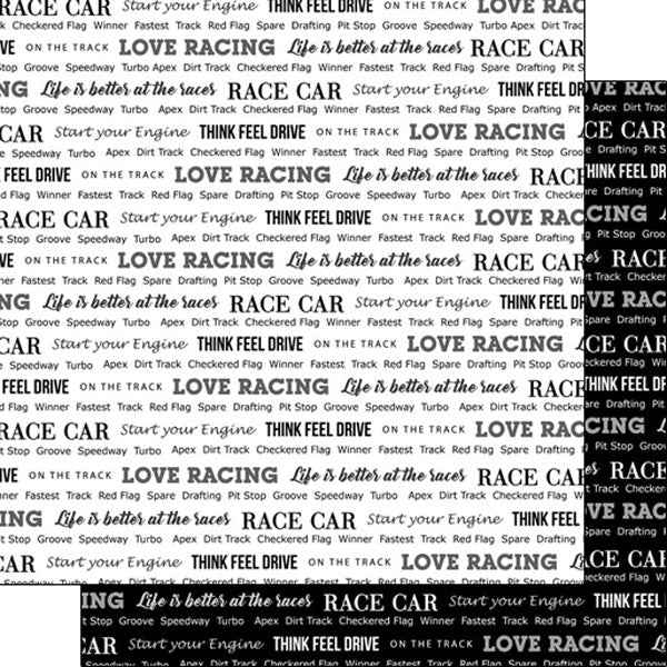 034B43D9-1021-4730-BBDF-7A7C40601D2B.jpg Scrapbook Customs RACE CAR PRIDE #2 12"X12" Scrapbook Paper - Image 1
