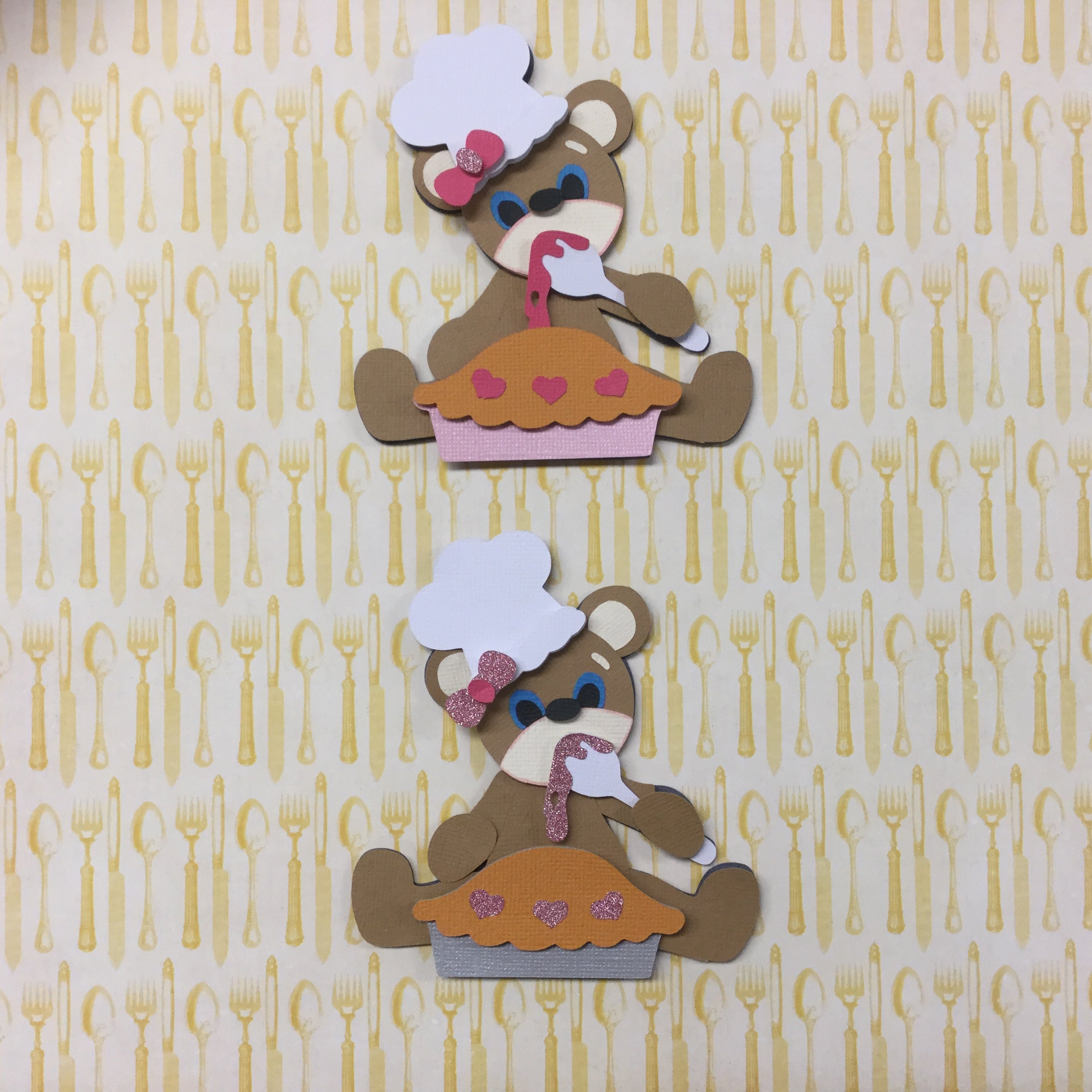 040D24C5-1817-436D-8E9F-67C2F3F49485.jpg Teddy Bear PIE Die Cut Embellishment - Image 1