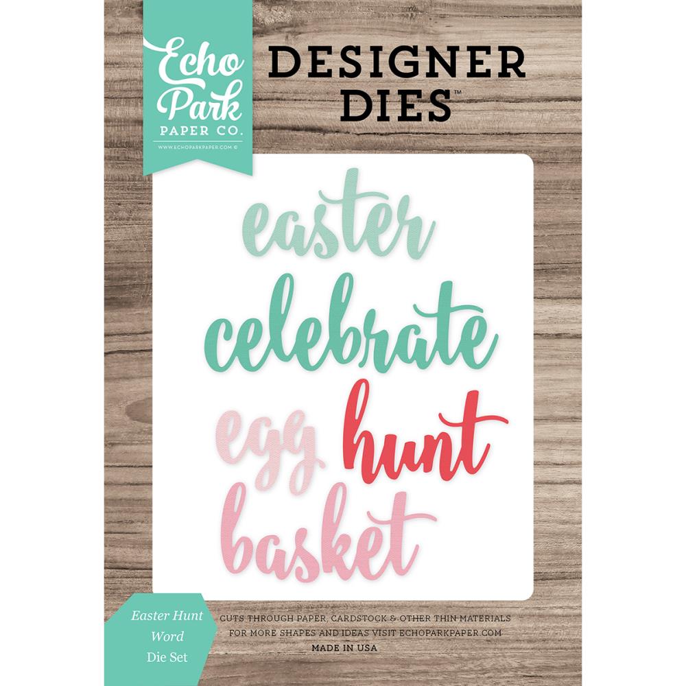044FFCD5-D858-4021-80ED-11A56AF053F2.jpeg Echo Park EASTER HUNT WORD Designer Die Set 5pc - Image 1
