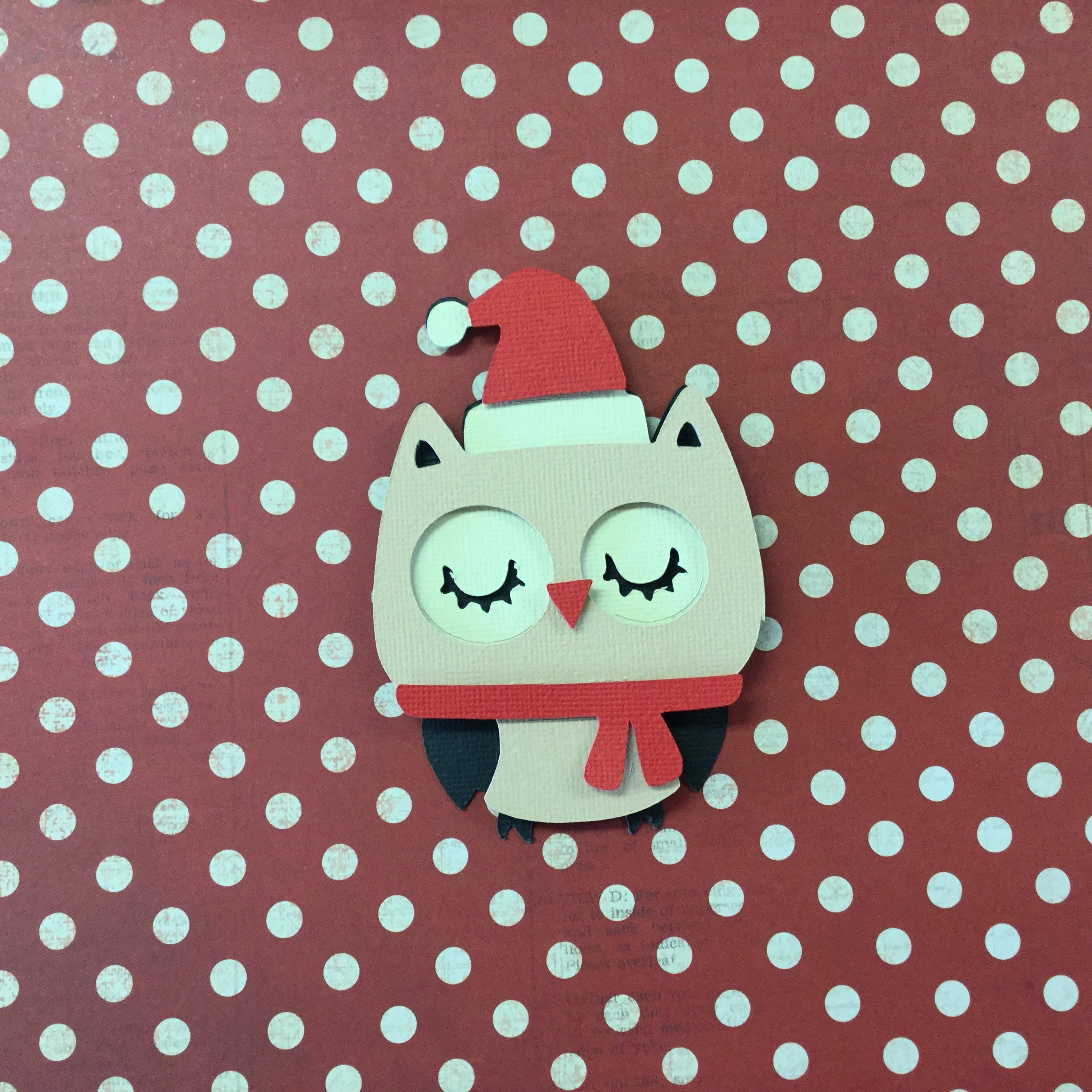 046BB435-2884-4A6F-9006-9A27296D1260.jpg CHRISTMAS OWL Custom Scrapbook Die Cuts - Image 1