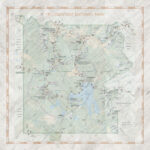 Scrapbook Customs NATIONAL PARK MAP AND WORDS 12"X12" Scrapbook Paper - Image 30