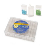 Darice BEAD STORAGE SYSTEM 24 Clear Boxes