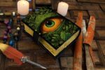 Soft Leather Journal Grimoire TAROT EYE Blank Book of Shadows A7 - Image 3