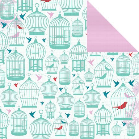 064C46BC-215E-41BB-9B49-217194D5FC64.jpeg Kaisercraft HUMMINGBIRD FLOWER 12"X12" Scrapbook Birdcage Paper 1 Sheet - Image 1
