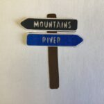 DieCut HIKING SIGN POST Forest Lake Mountain Waterfall Canyon Die Cuts - Image 18