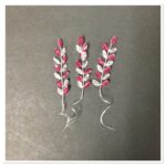 Pink & Clear Leaf 1.5” Embellishment