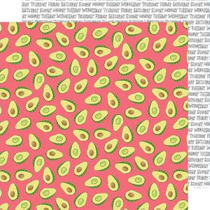 09545409-6220-4E42-A47A-5E55D9347D8B.jpg Amy Tangerine Stay Sweet EVERYDAY AVOCADOS 12"X12" Paper - Image 1