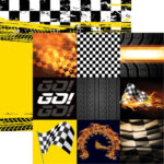 Reminisce START YOUR ENGINES 12"X12" Scrapbook Kit 9pc - Image 5