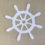 Ship Wheel HELM Scrapbook Die Cut Embellishment - Image 3