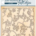 Stamperia Decorative Chips TEXTURE Sir Vagabond in Japan 1pc