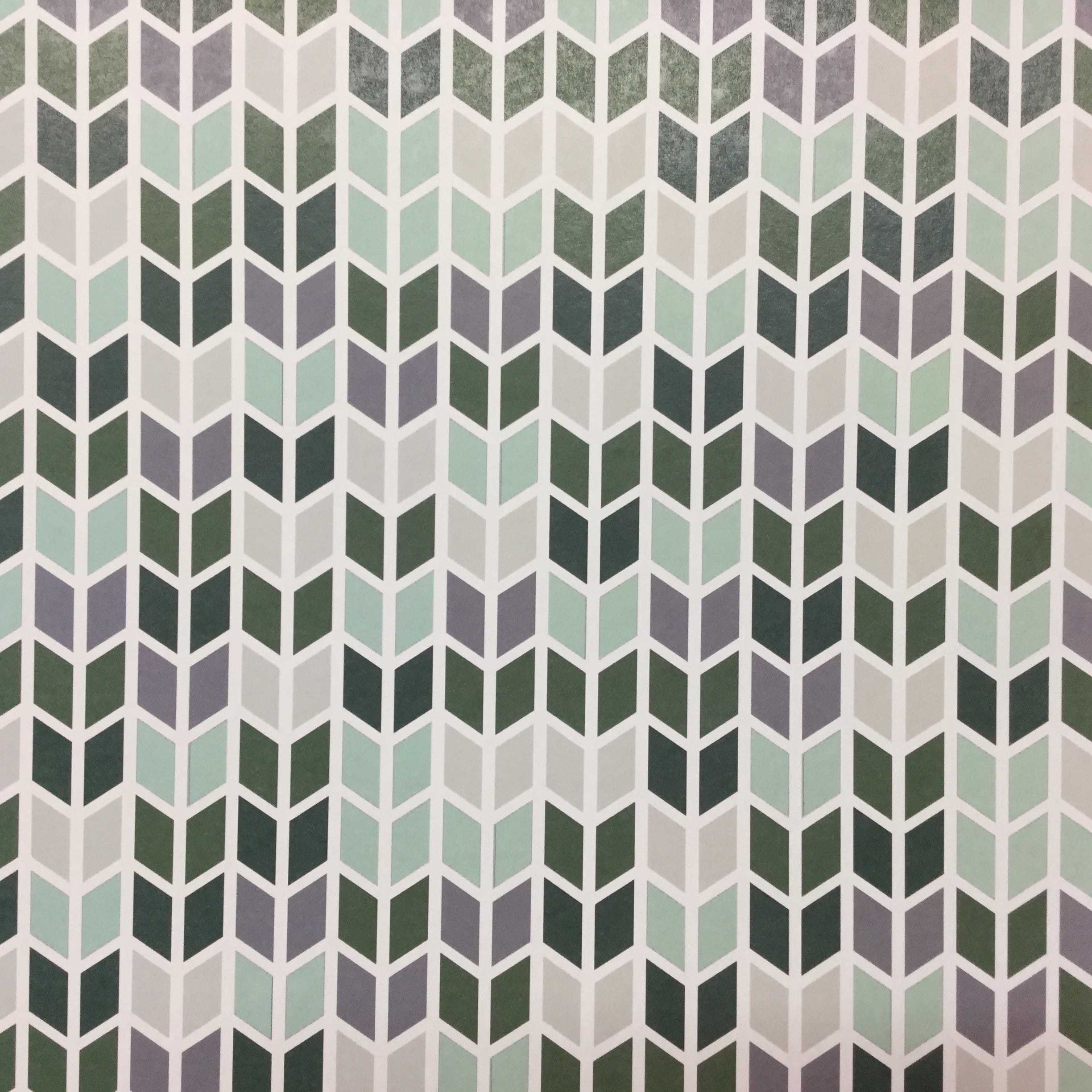 0AE1E972-083F-4A8D-9AAF-9CCCF3494CCE.jpg Arrows & Diamonds GREEN GRAY 12"X12" Scrapbook Customs Paper - Image 1
