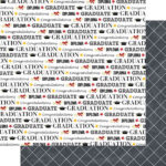 GRADUATION PRIDE WITH DIAMONDS 12"X12" Scrapbook Customs Paper
