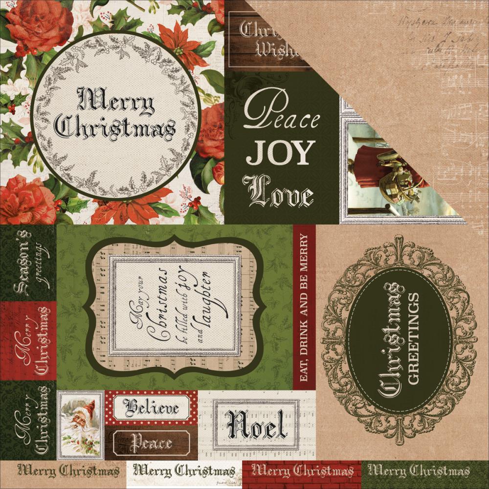 0B8F8971-879D-4067-A437-C46AB34CE061.jpeg Kaisercraft Letters to Santa BE MERRY 12"X12" Scrapbook Paper - Image 1
