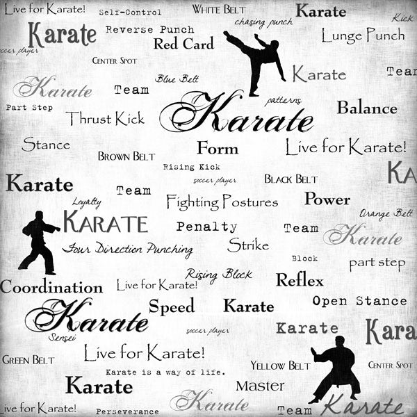 0BA07F8B-B104-4337-A4DC-FD4845F4702E.jpg KARATE LIVE FOR 12"X12" Scrapbook Customs Paper - Image 1