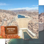 Nevada HOOVER DAM Lake Mead Double Sided 12"X12" Scrapbook Paper