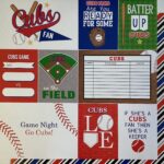 Scrapbooksrus CUBS BASEBALL 12"X12" Scrapbook Paper Kit 12 Sheets - Image 8