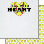SOFTBALL Heart Pride Love Scrapbook Kit 7pc - Image 2